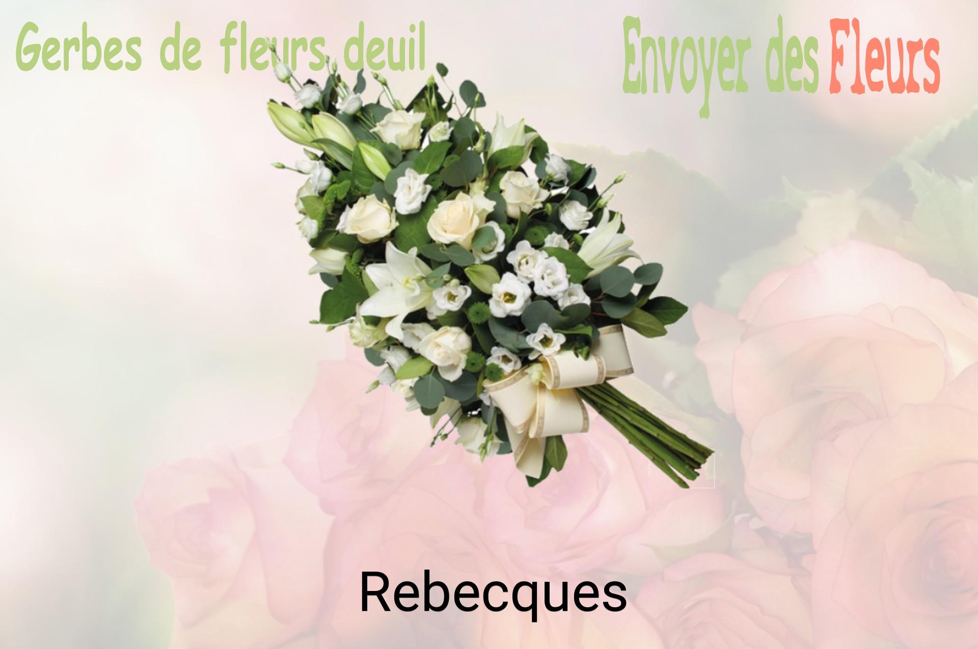 Gerbe de fleurs de deuil livrée à Rebecques
